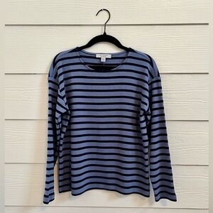 Ann Taylor Blue Stripe Long Sleeve Tee XXSP | Ann Taylor Striped Sweater